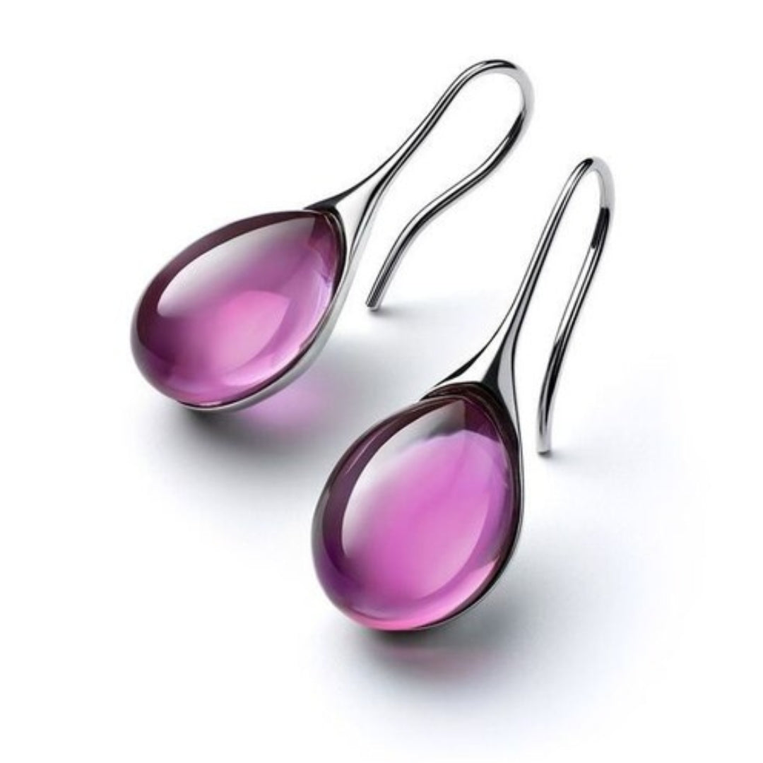 Celestina Crystal Drop Earrings - Trendy Gold and Silver Sparkle