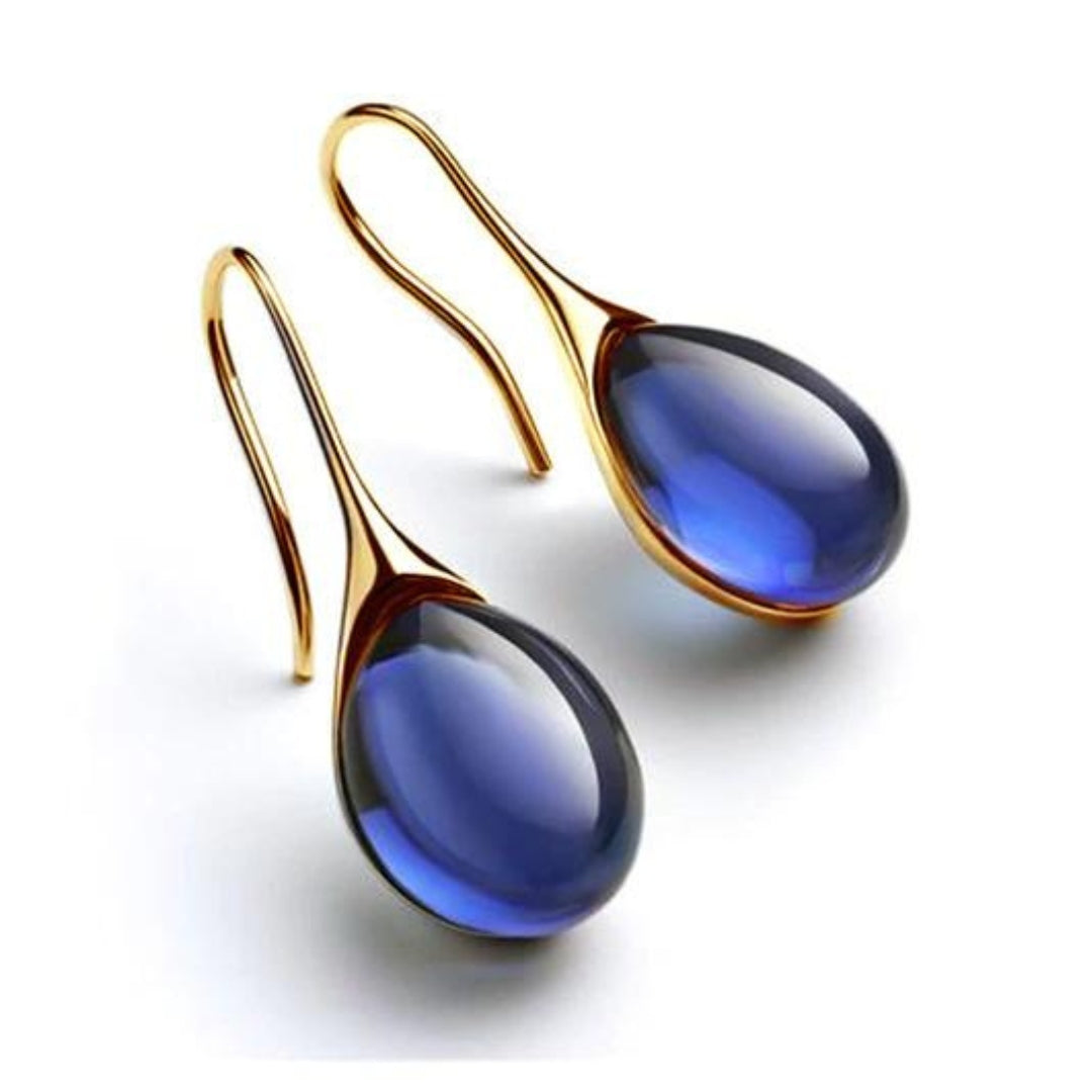 Celestina Crystal Drop Earrings - Trendy Gold and Silver Sparkle