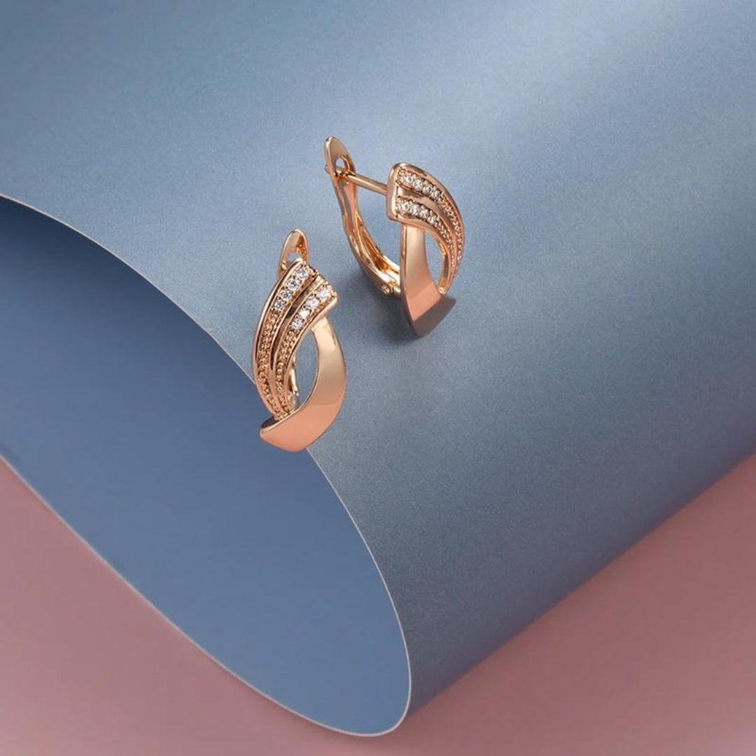 Sophie - Rose Gold Zirconia Earrings for Women