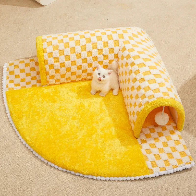 CozyCat Tunnel - Warm Plush Cat Play Tunnel