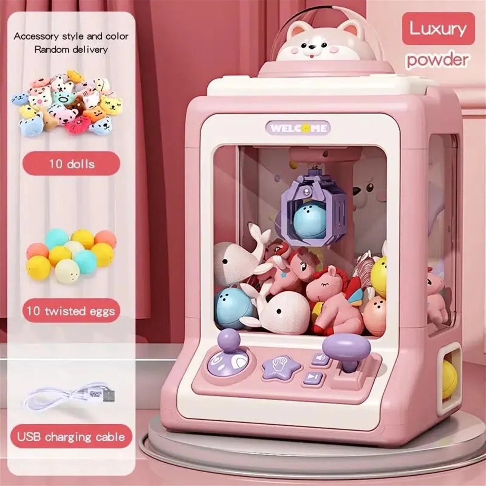 Grab & Fun - Interactive Light & Sound Claw Machine