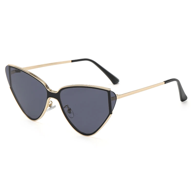 Cat-Eye Panthera Sunglasses - Stylish Metal Frames with Anti-Glare UV Protective Lenses 2