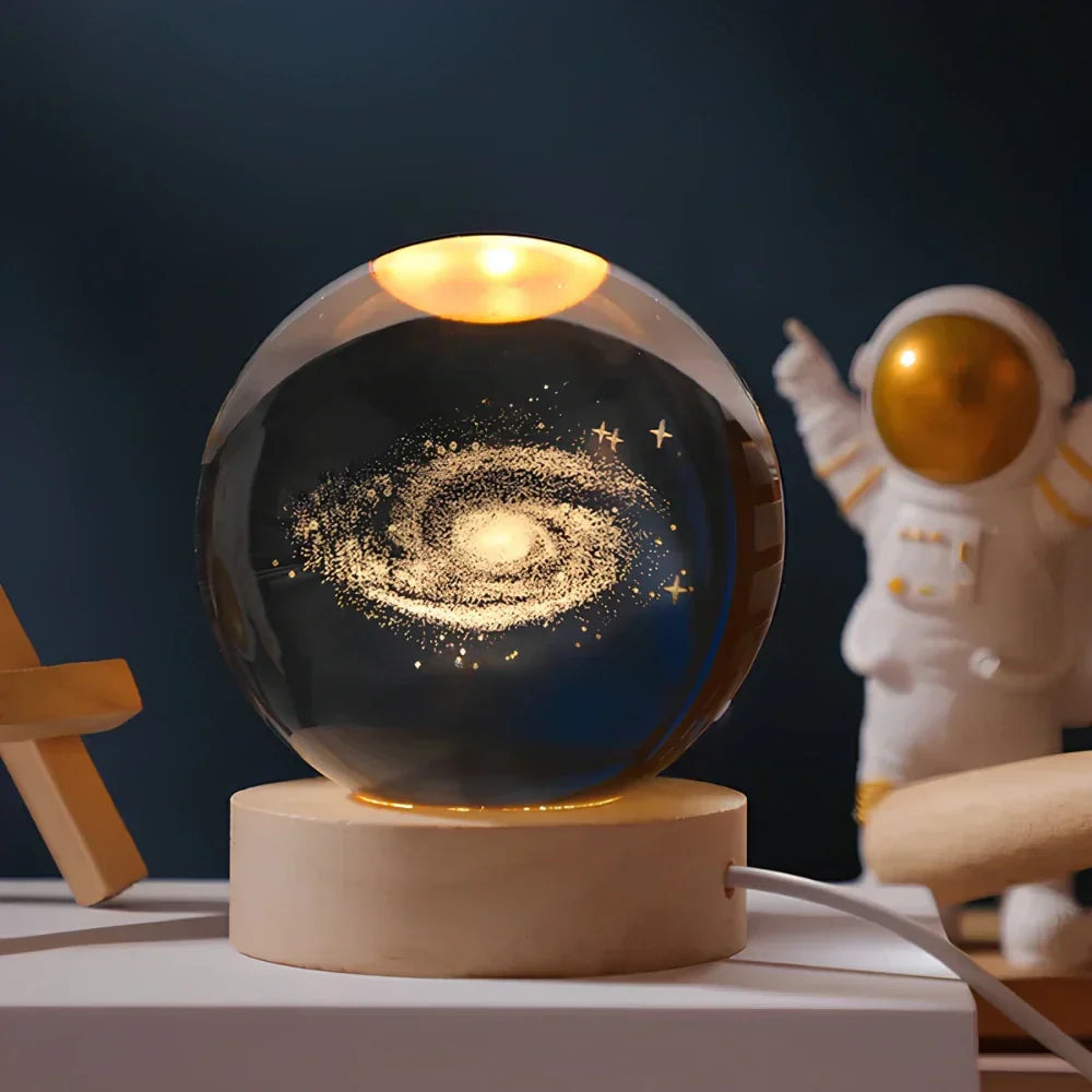 CelestiaSphere | Enchanting 3D Engraved Crystal Decorative Lamp 0