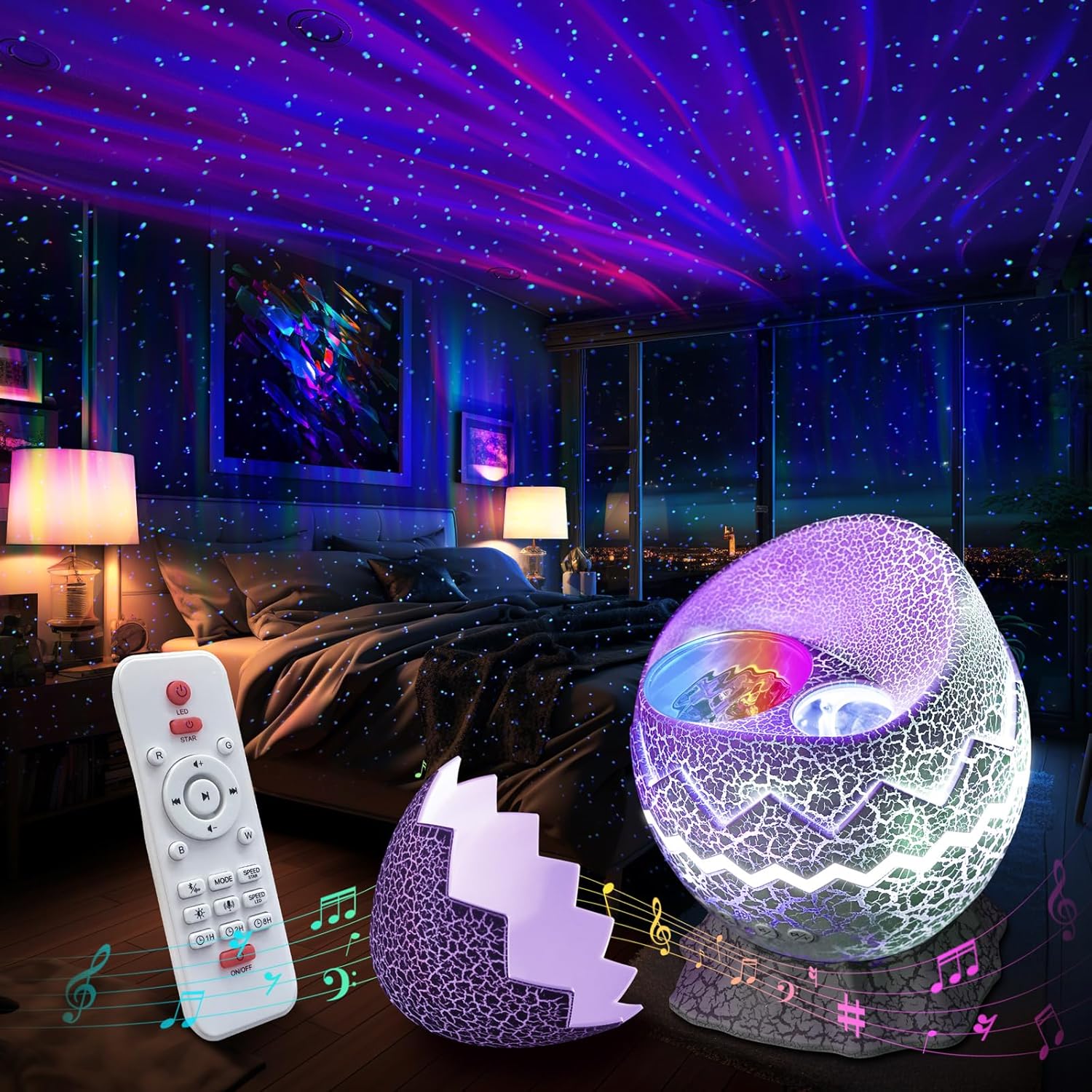 CelestialGlow | Elegant Multifunctional Star Projector Nightlight 2