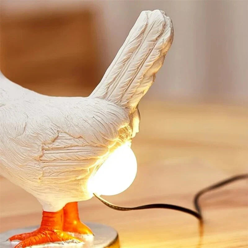 ChickLuxe | Whimsical Battery Operated Chicken Table Lamp for Home Decor 0
