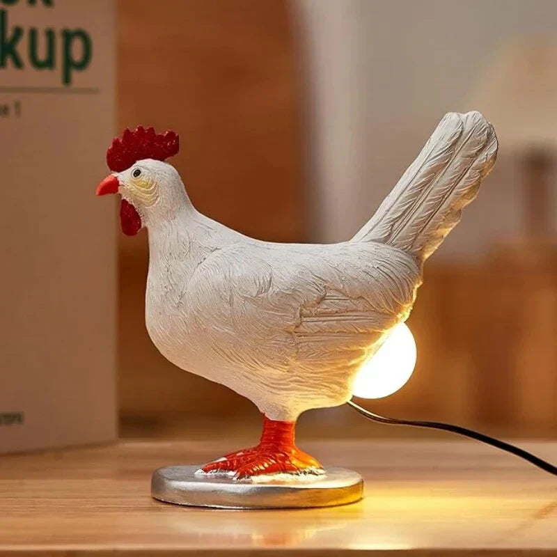 ChickLuxe | Whimsical Battery Operated Chicken Table Lamp for Home Decor 1