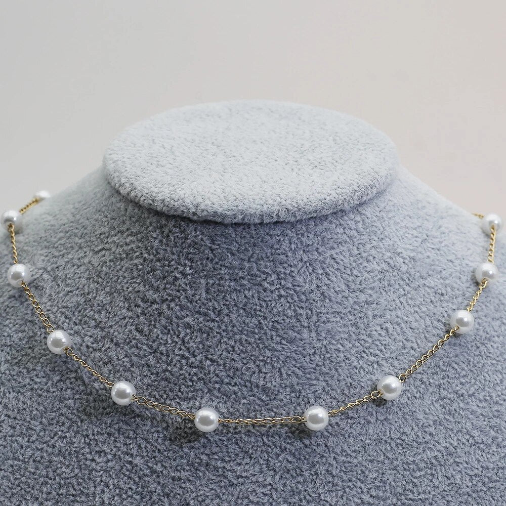 Marilena - Luxe Gold Pearl Necklace for Women
