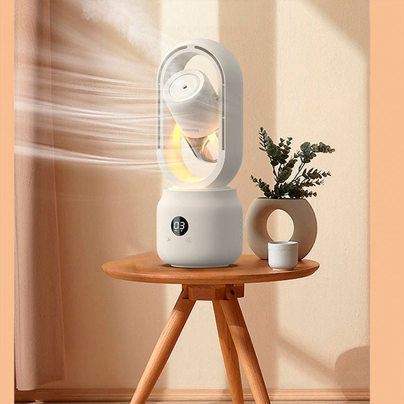 CoolBreeze | Portable Fan with Humidifier & Ambient Lighting | Compact Design for Comfort 1