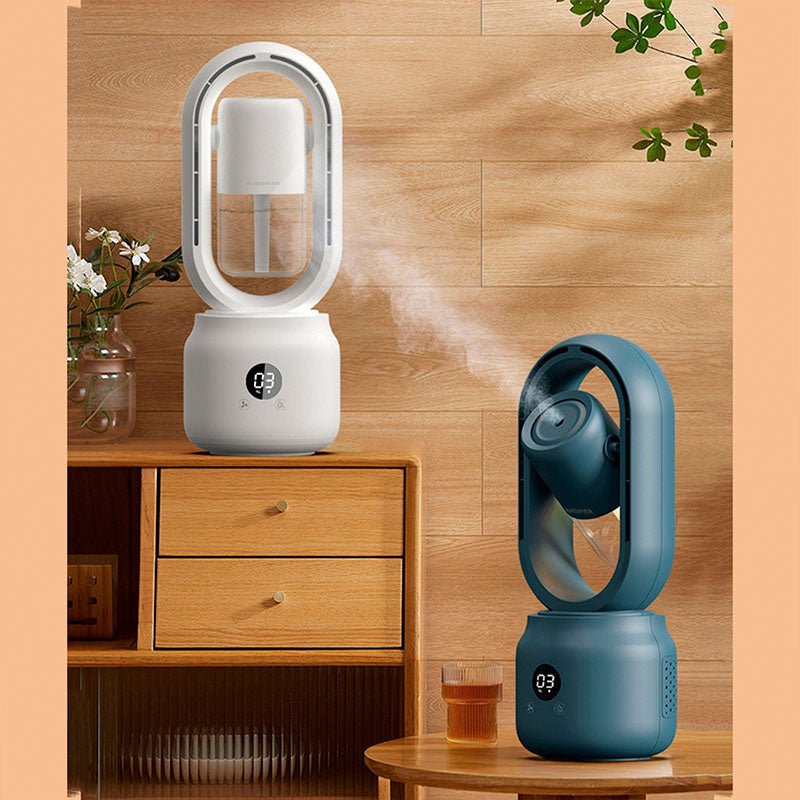 CoolBreeze | Portable Fan with Humidifier & Ambient Lighting | Compact Design for Comfort 3