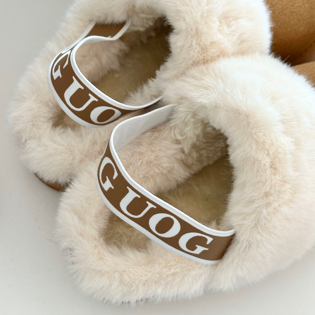Cozy Plush Fur-Lined Slippers - Comfortable Slip-On Footwear for Autumn and Winter 8