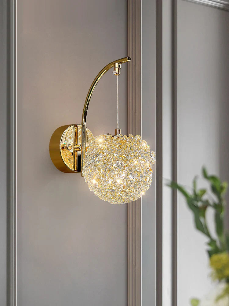 Crystal Wall Lamp - Elegant Sconce for Bright Rooms