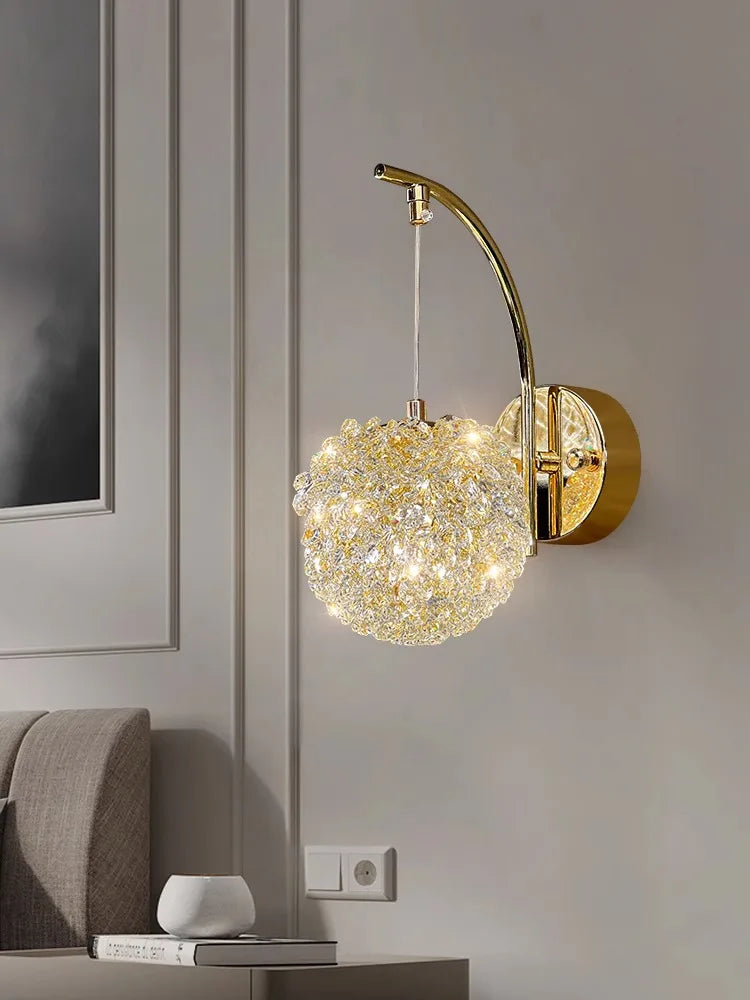 Crystal Wall Lamp - Elegant Sconce for Bright Rooms