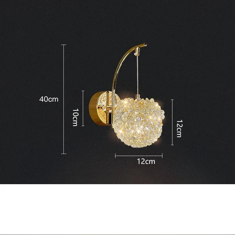 Crystal Wall Lamp - Elegant Sconce for Bright Rooms
