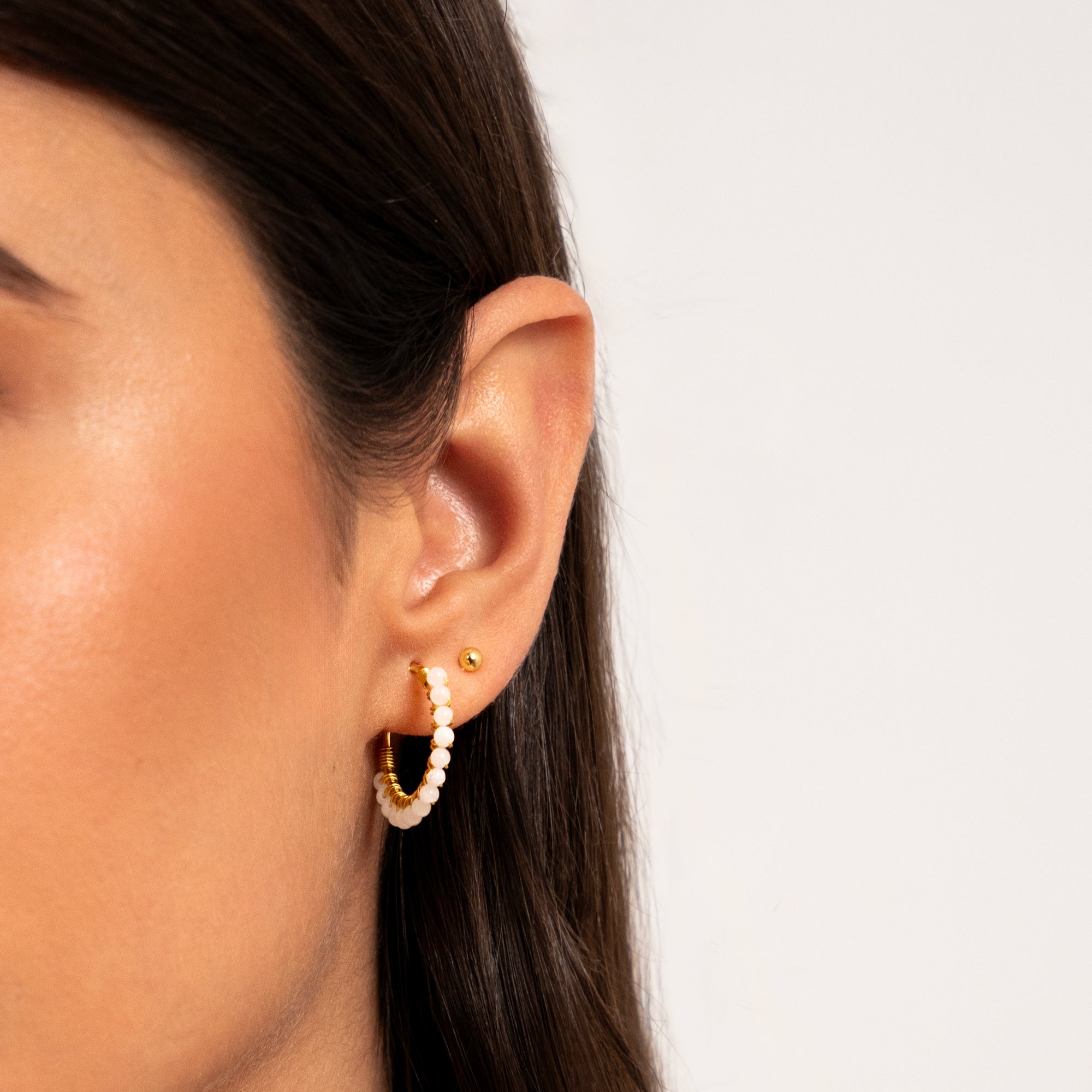 Lunara - Minimalist Silver Stud Earrings