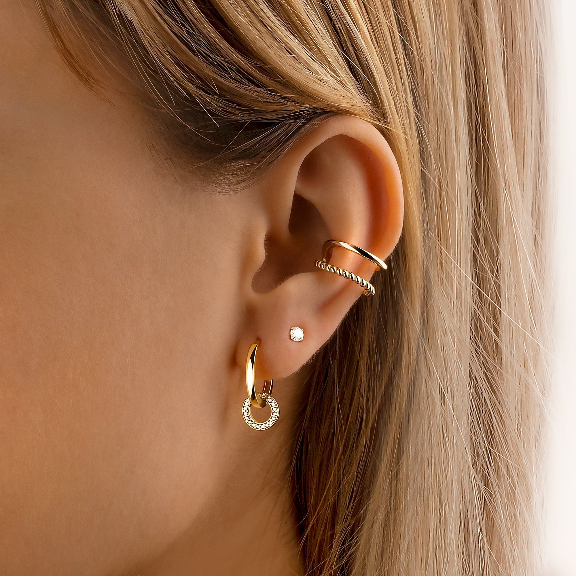 Nerida - Linked Hoop Earrings for Women