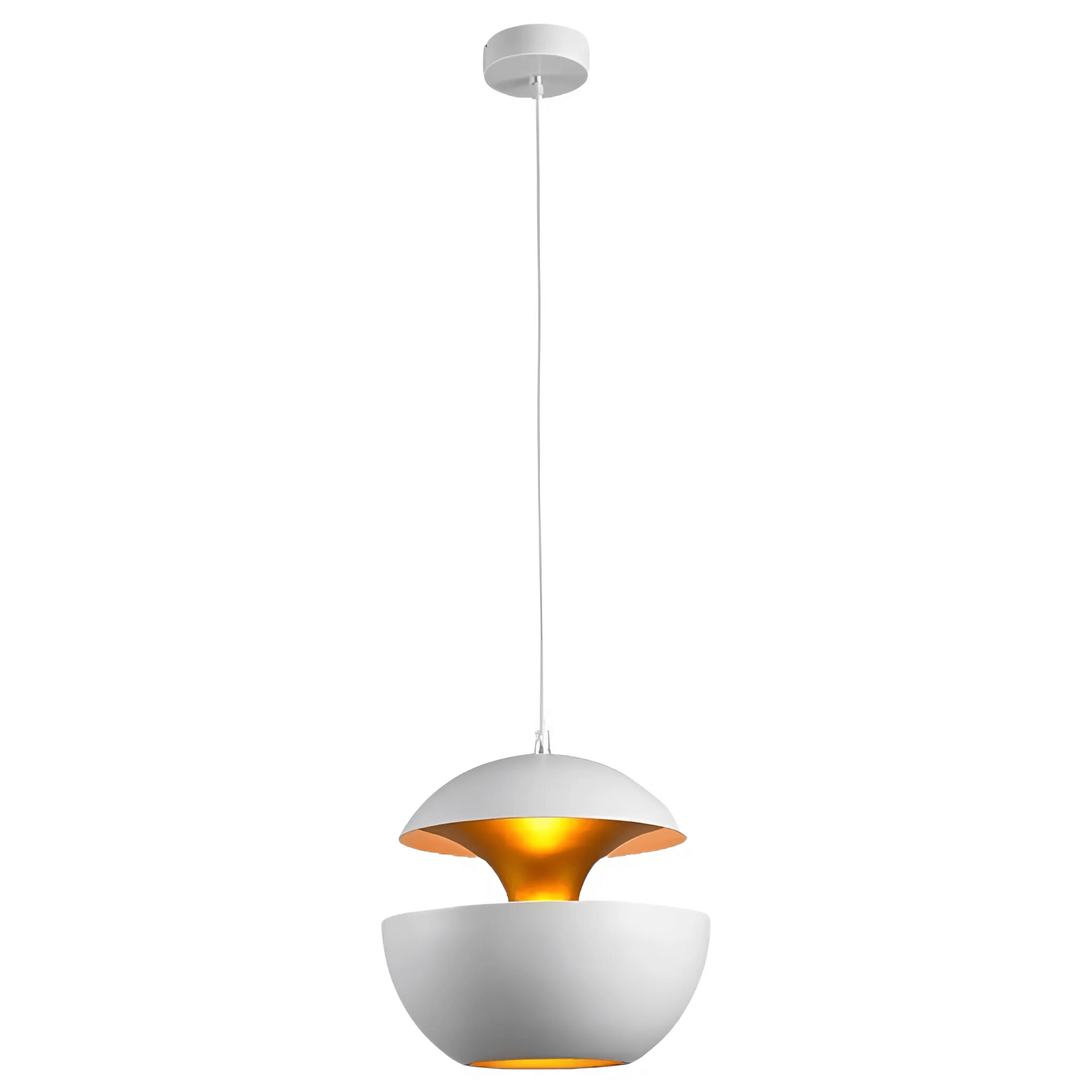 GoldGlow Pendant - Gold-Lined Dining Ceiling Lamp