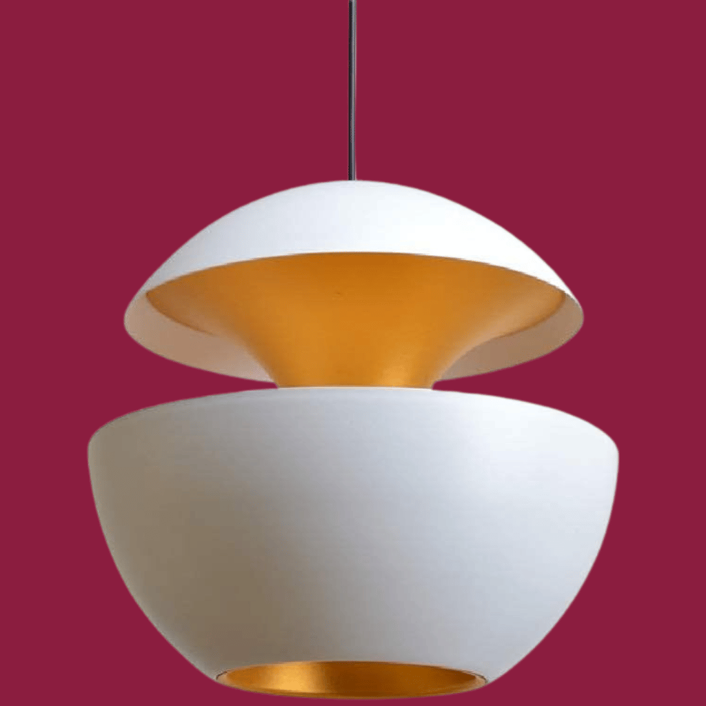 GoldGlow Pendant - Gold-Lined Dining Ceiling Lamp