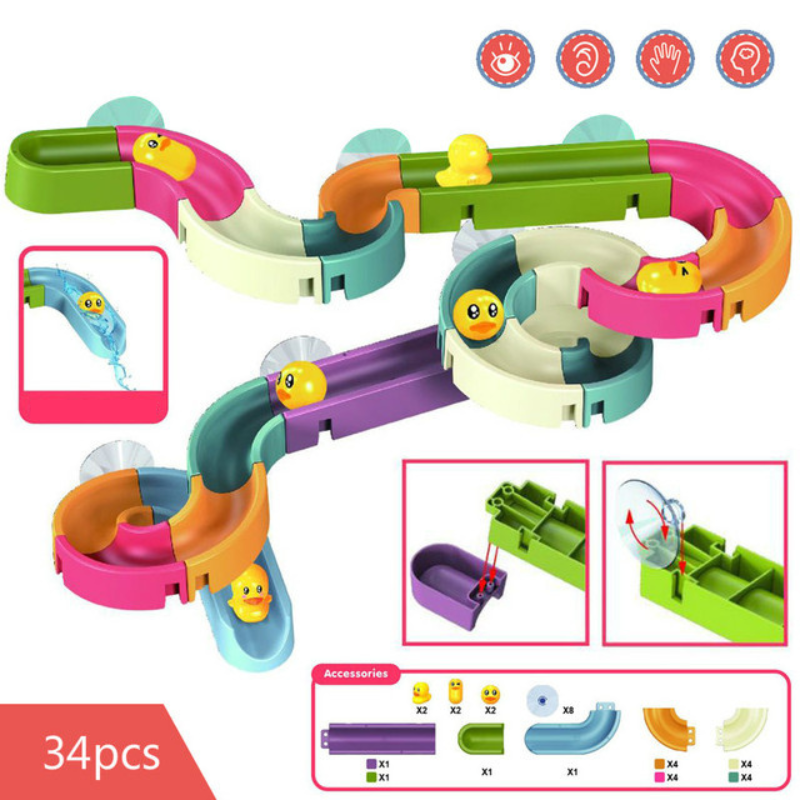 DuckieAdventure Bath Water Slide Toy for Kids