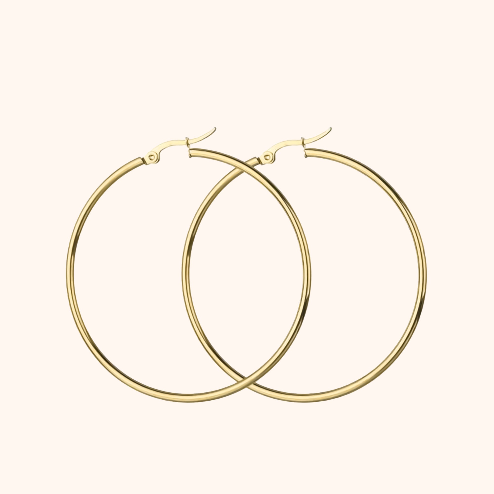 Celeste - Classic Silver Hoop Earrings