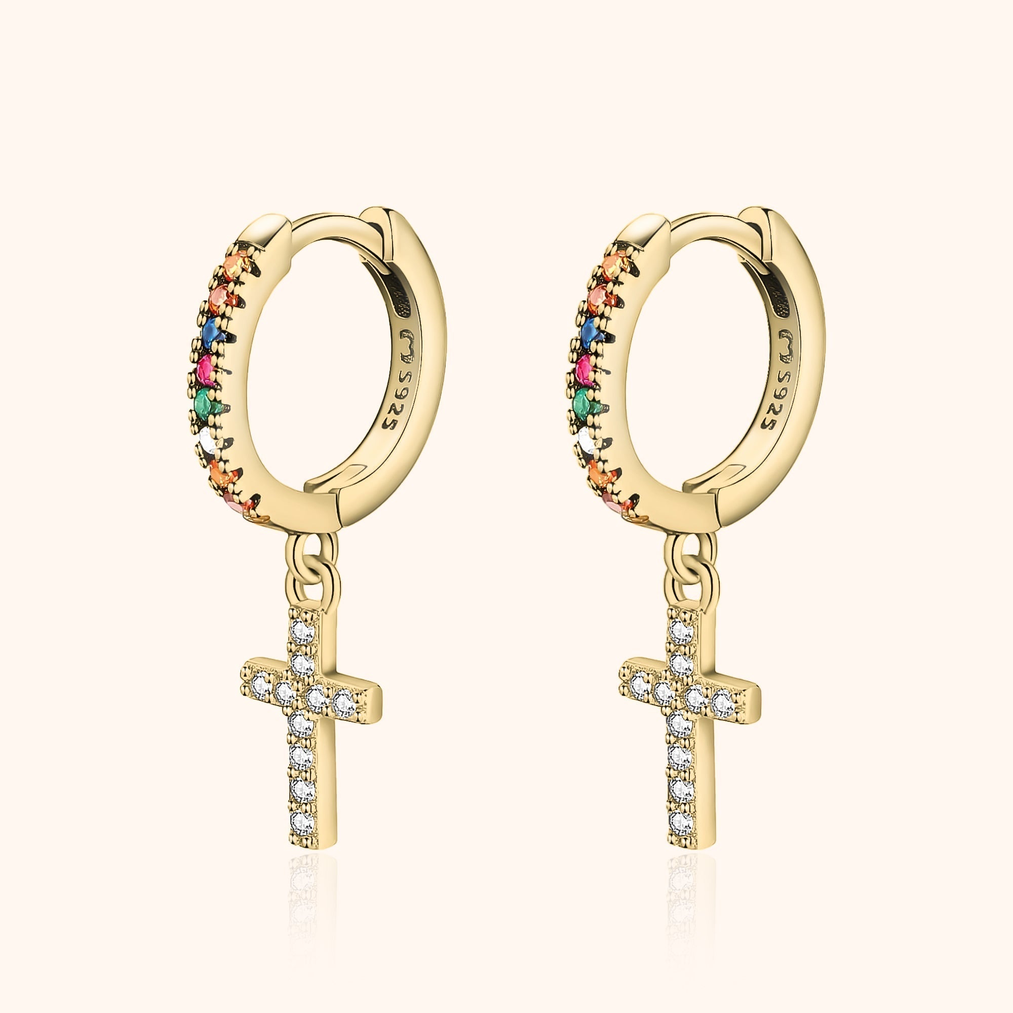 Aurora - Cross Zirconia Earrings for Women