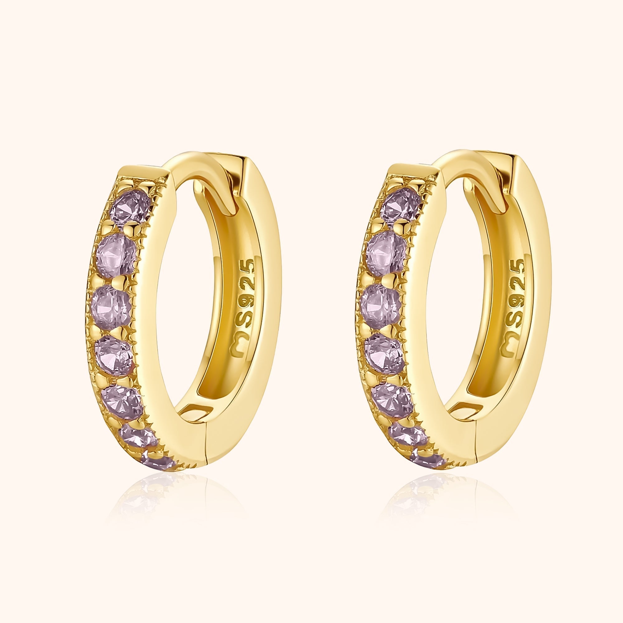 Amaranta - Sparkling Zirconia Hoop Earrings for Women