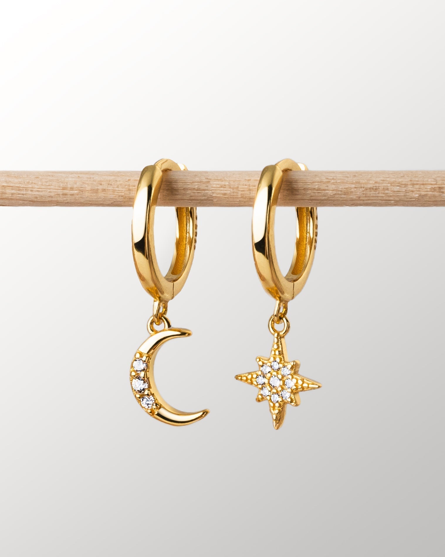 Cosmica - Moon & Star Earrings for Women