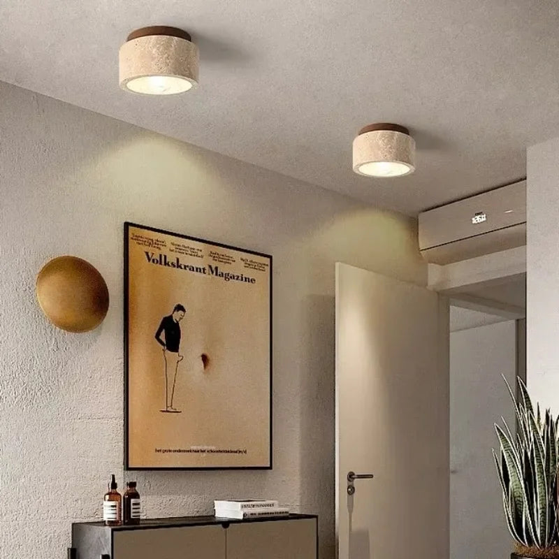 ÉclatPierre | LED Recessed Lamp with Travertine Finish | Soft Lighting for Cozy Interiors 1