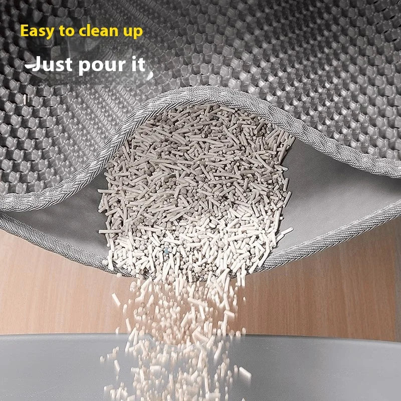 Elegant Cat Litter Mat | Double-Layer Design with Waterproof Base | Non-Slip Floor Protection for Clean Interiors 8