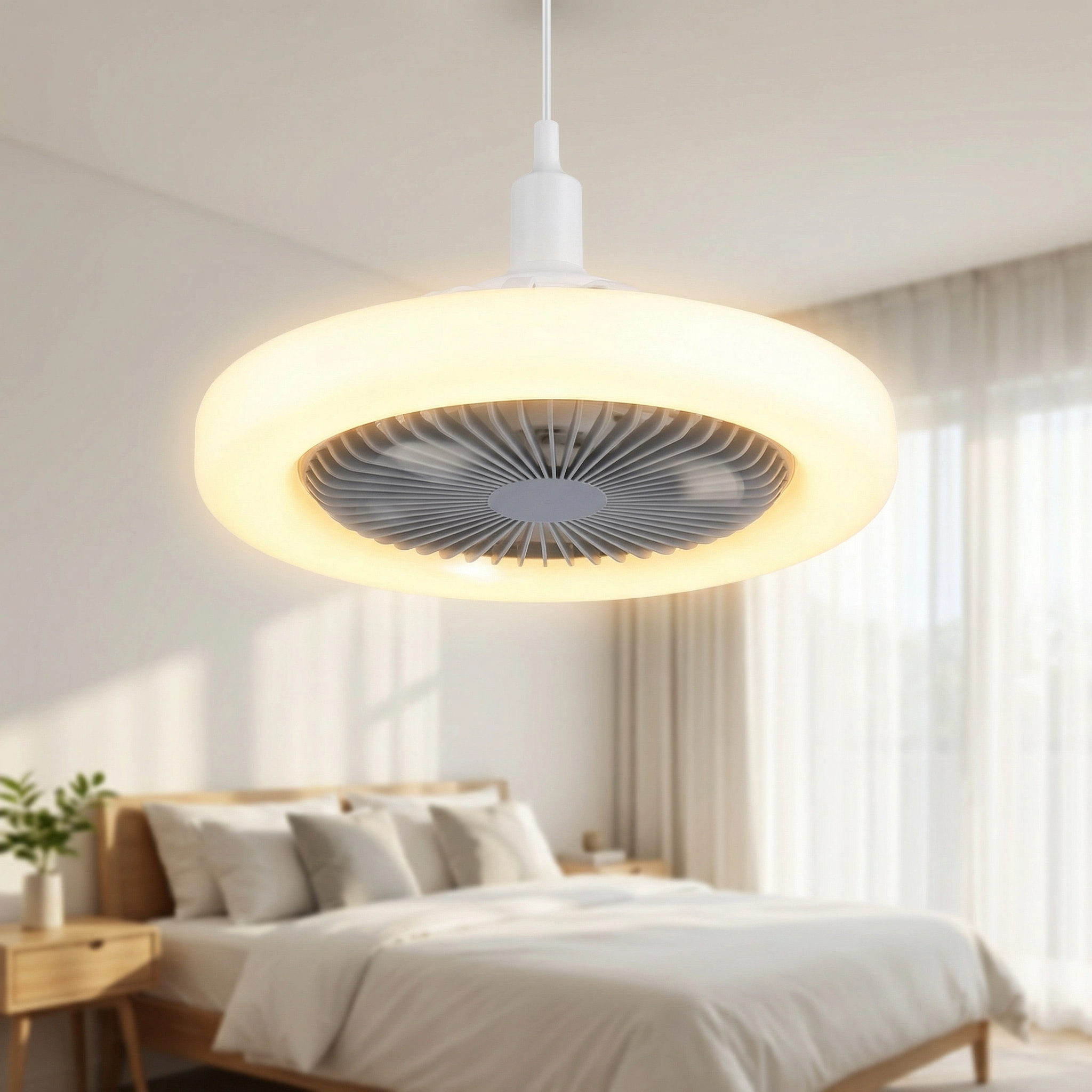 Elegant Ceiling Fan | Silent Operation with Integrated LED Lighting | Compact Design for Luxurious Comfort 2