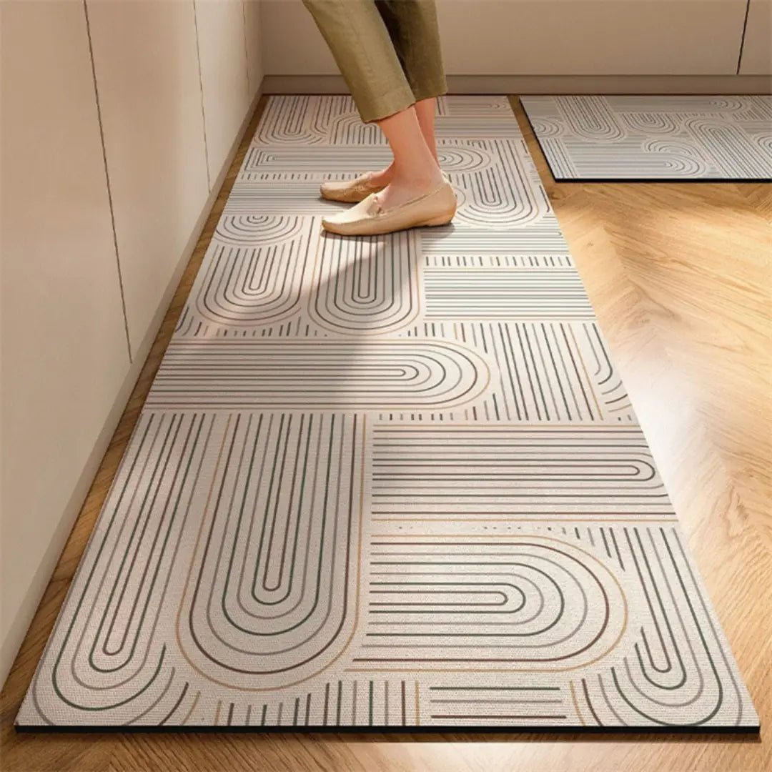 Elegant Comfort | Anti-Fatigue Kitchen Mat with Non-Slip Backing | Absorbent Design for Daily Relief 5