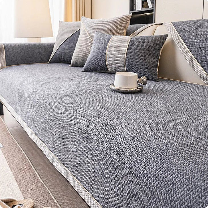 Elegant Cotton-Linen Sofa Cover with Non-Slip Design | Breathable Protection for Comfort and Style 10