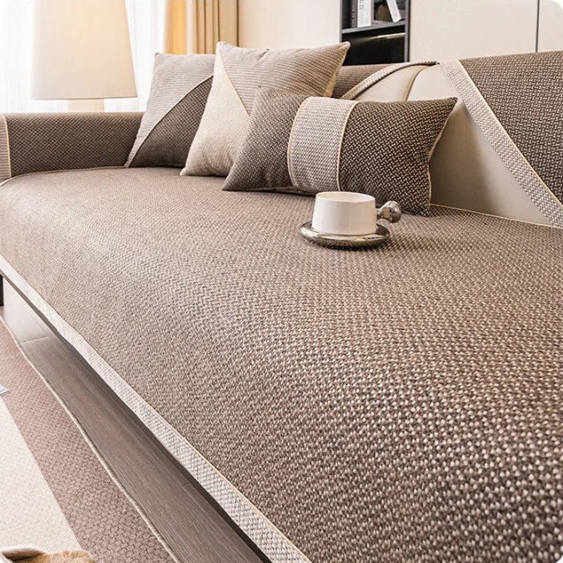 Elegant Cotton-Linen Sofa Cover with Non-Slip Design | Breathable Protection for Comfort and Style 7