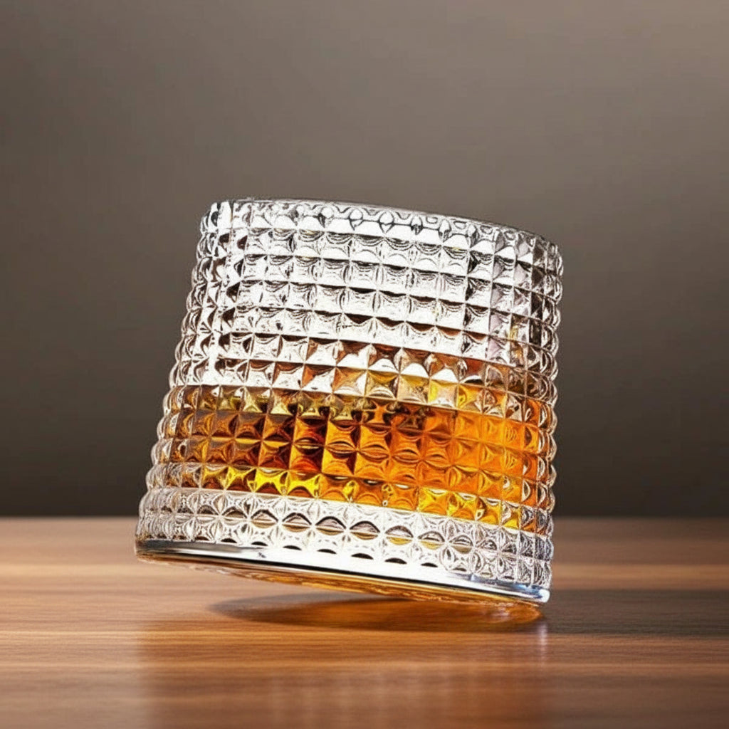 Elegant Crystal Whiskey Glass | Rotating Design for Optimal Aeration | Perfect Gift for Connoisseurs 0