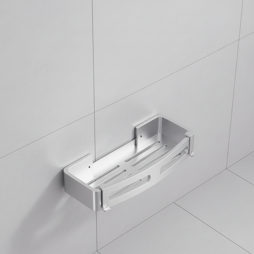 Elegant Stainless Steel Shower Shelf | Waterproof Shower Storage for Organized Bathrooms 1