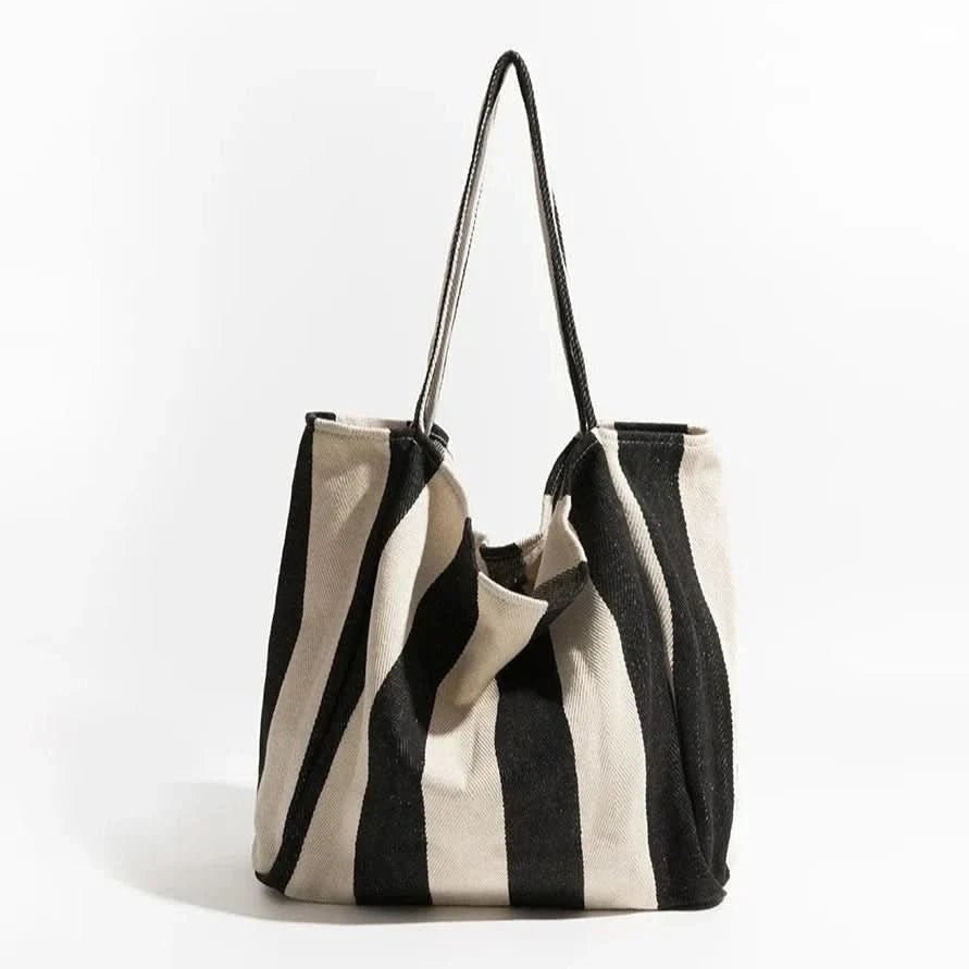Elegant Striped Tote Bag with Comfortable Straps | Stylish Accessory for Everyday Use 11