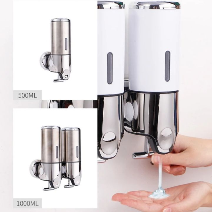 Elegant Wall Mounted Soap Dispenser with Sleek Stainless Steel Design | Space-Saving Solution for Modern Bathrooms 5