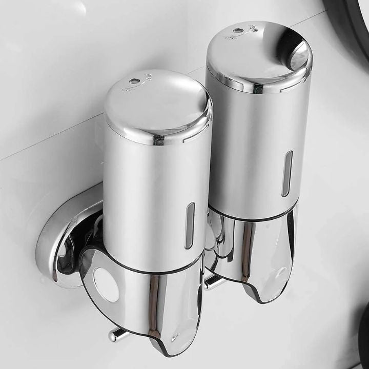 Elegant | Wall Mounted Soap Dispenser with Stainless Steel Design | Space-Saving Solution for Modern Bathrooms 1