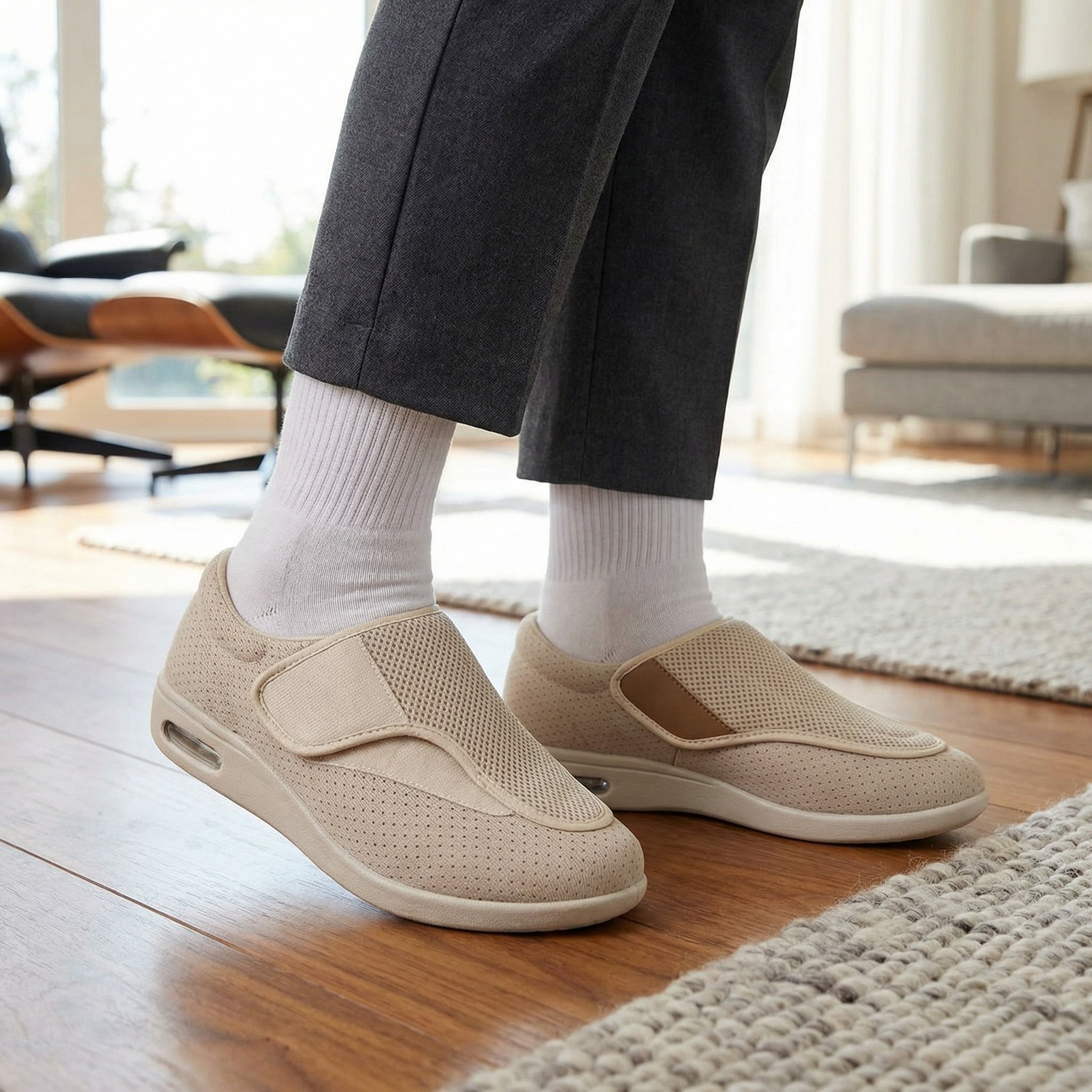 Extra-Wide Men's Comfort Shoes - Adjustable Straps for Custom Fit and Support 2
