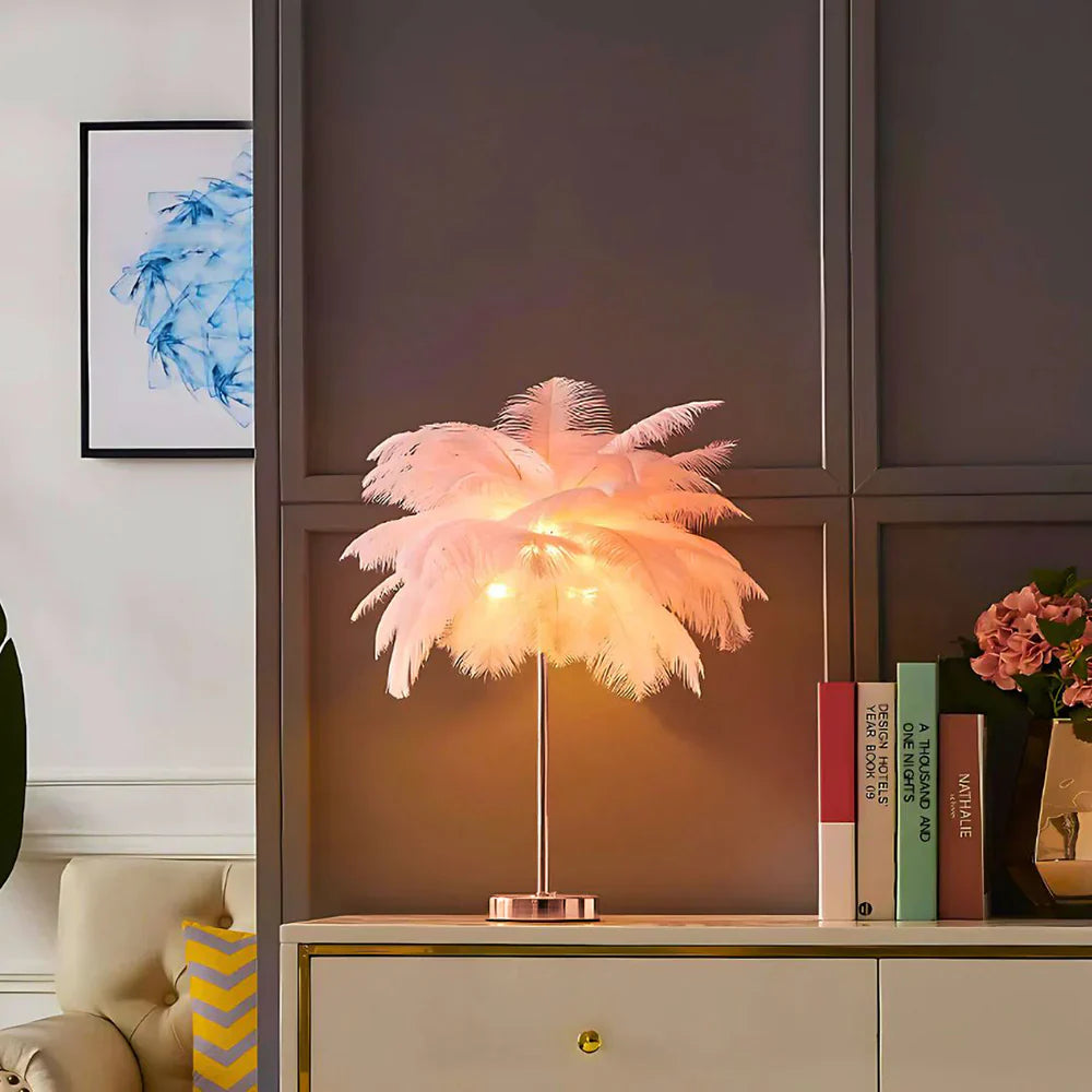 FeatherGlow | Elegant Soft Feather Floor Lamp with Remote Control 1