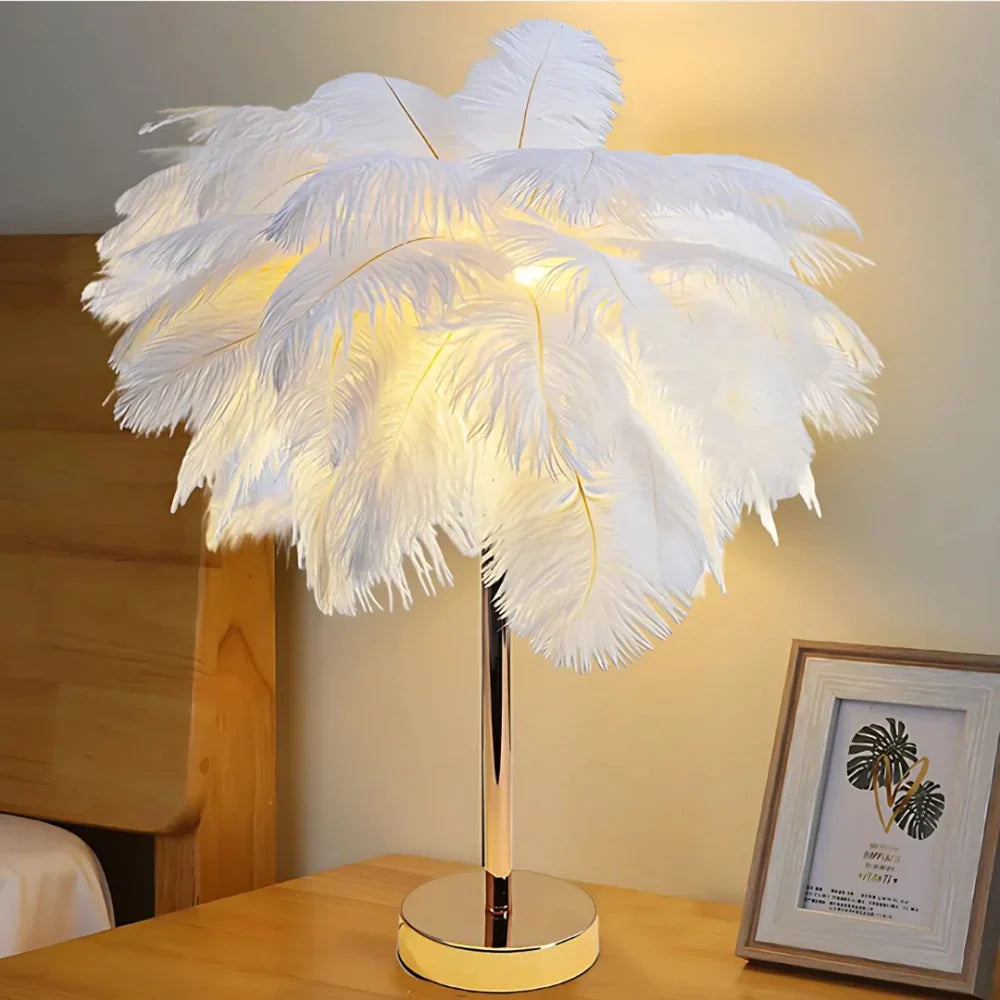 FeatherGlow | Elegant Soft Feather Floor Lamp with Remote Control 3