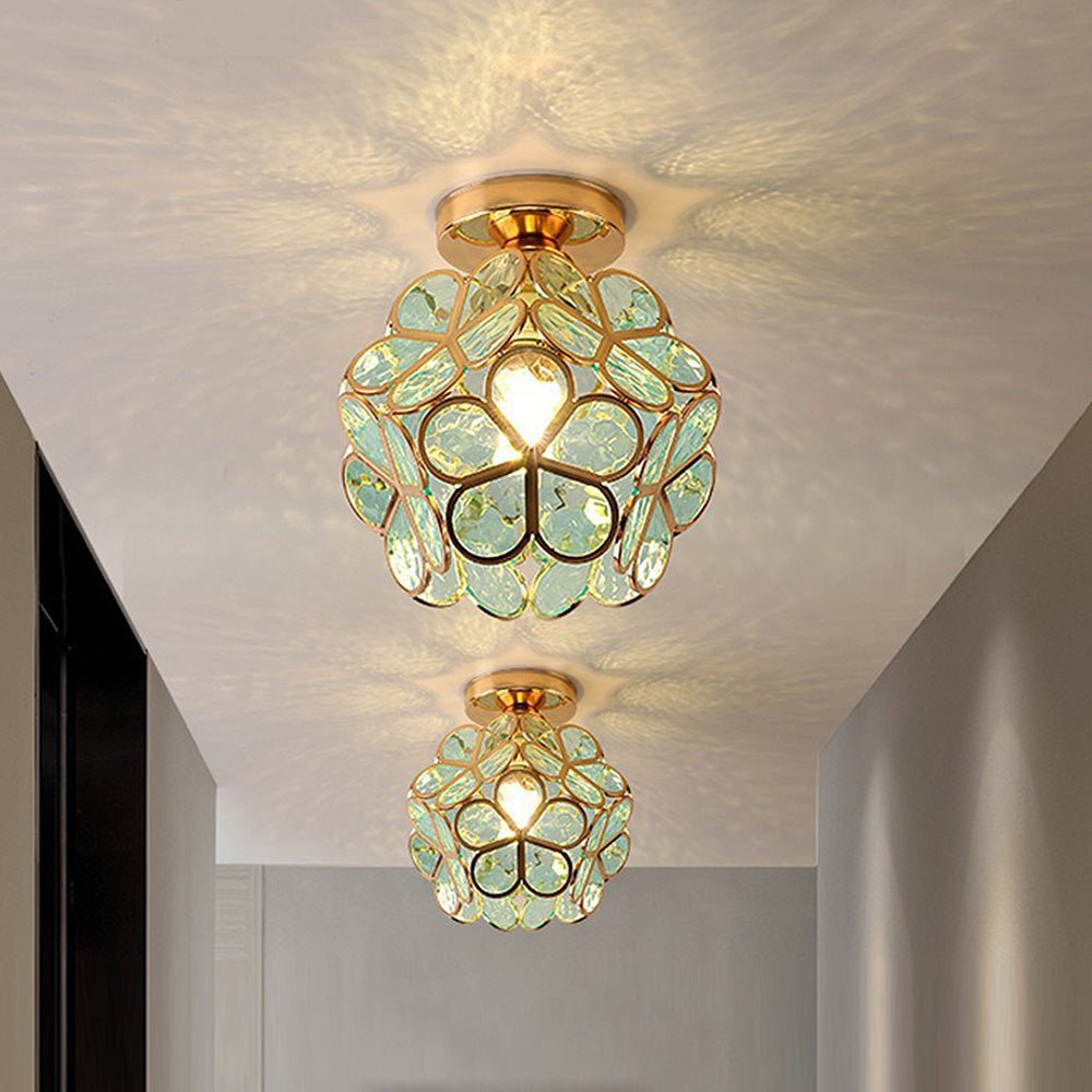 FloraGlow | Elegant Floral Glass Kitchen Pendant Lighting Fixture 2