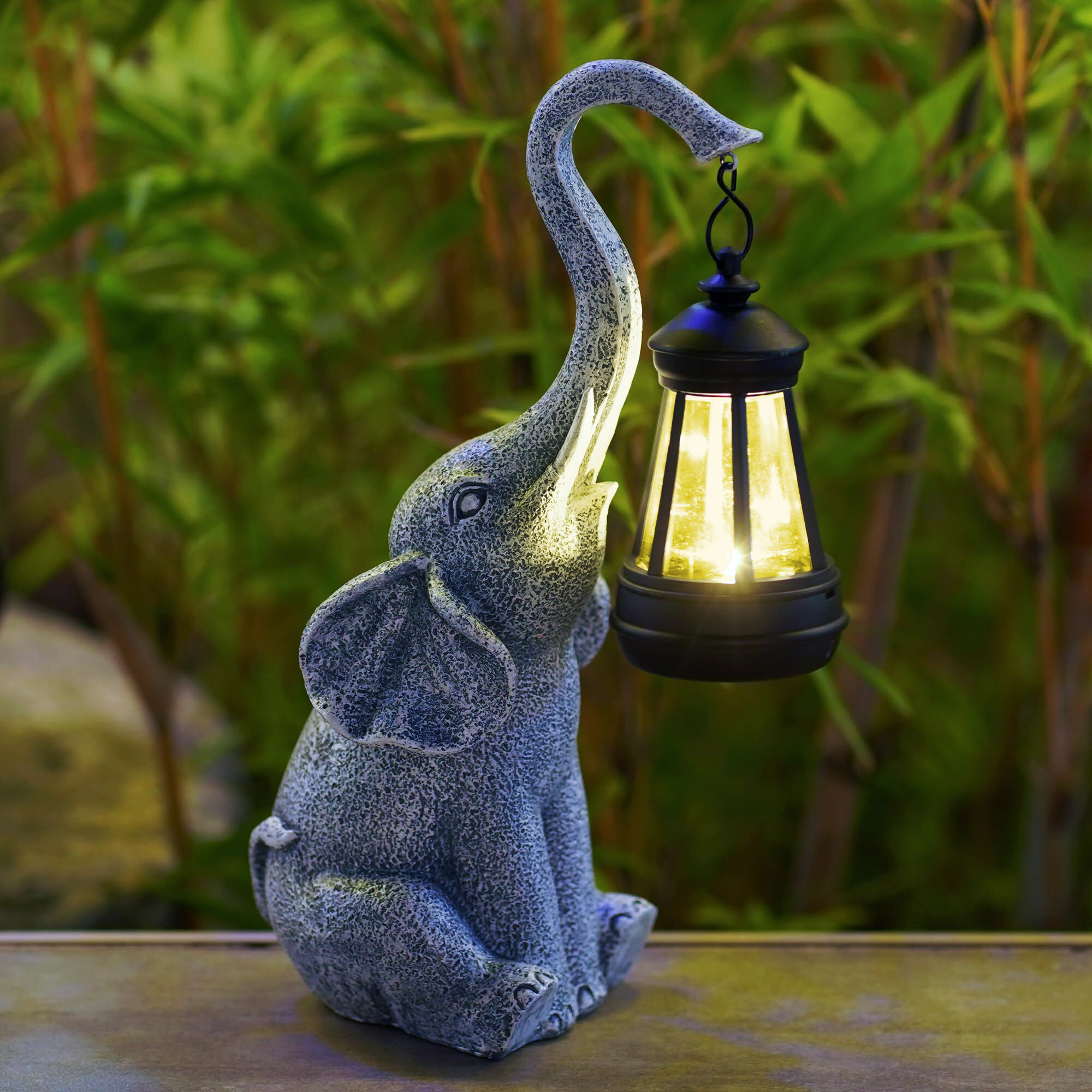 Elephanta Solar Garden Lamp - Outdoor Elephant Light