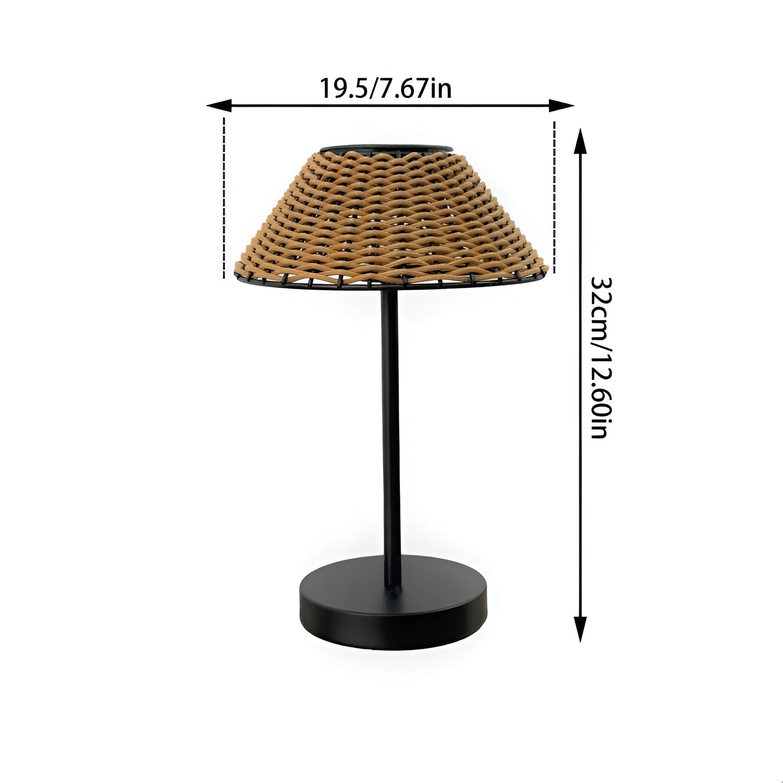 Solar Woven Table Lamp - Weatherproof Garden Light