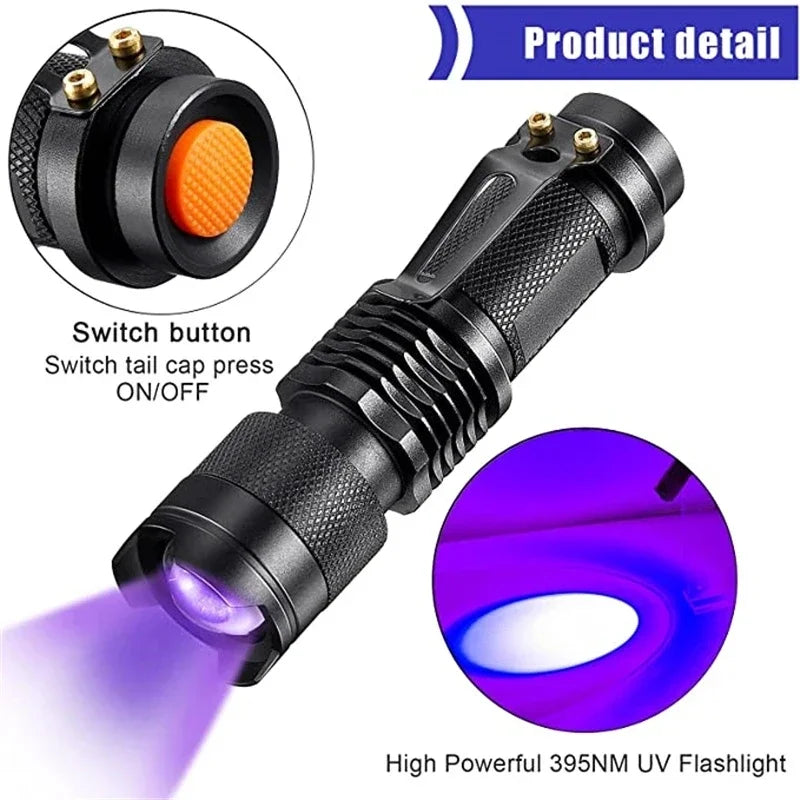 GlowInspect | UV LED Torch for Invisible Stain Detection with Compact Design | Lightweight and Durable for Home Use 2