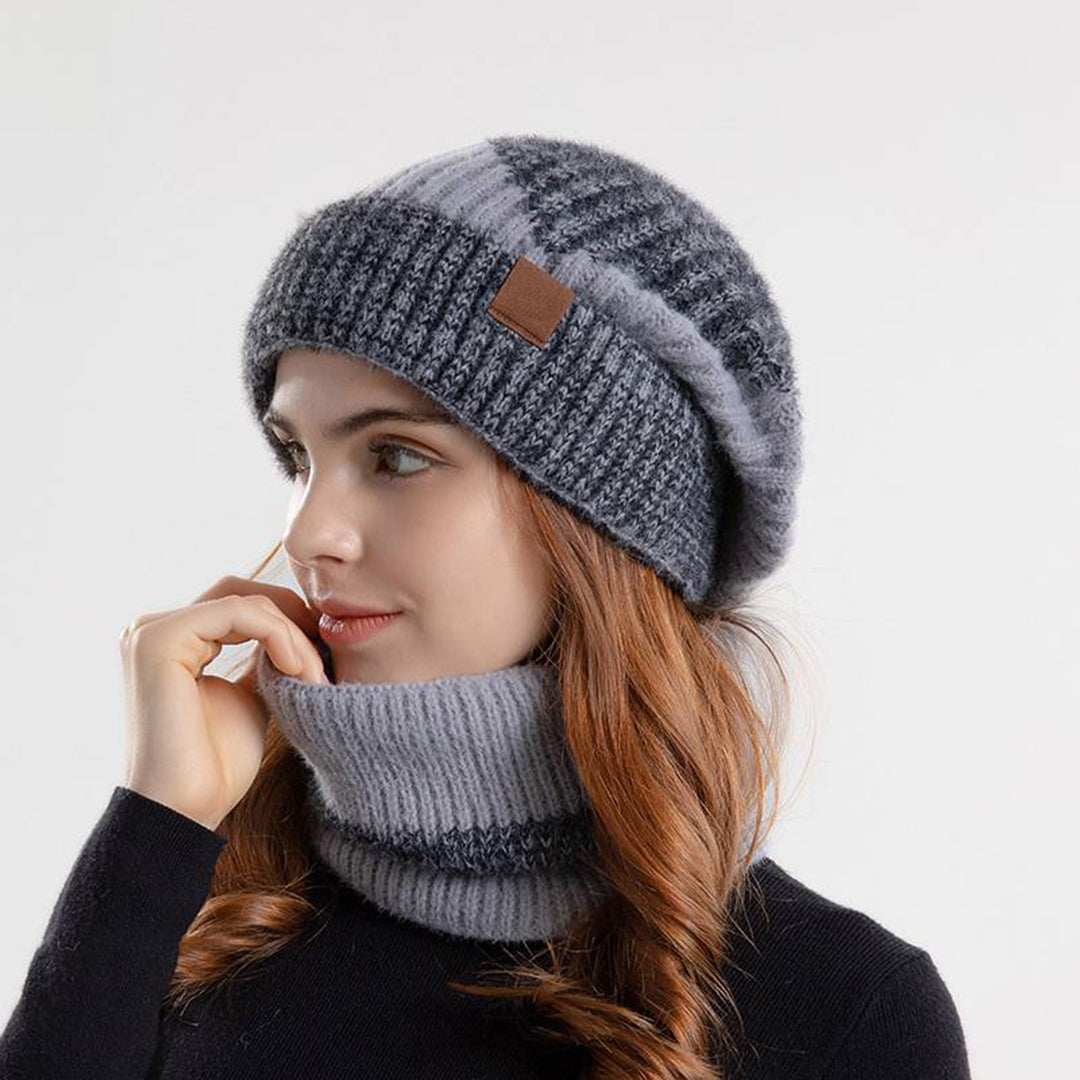 CozyWrap Set - Warm Fleece-Lined Winter Beanie and Scarf