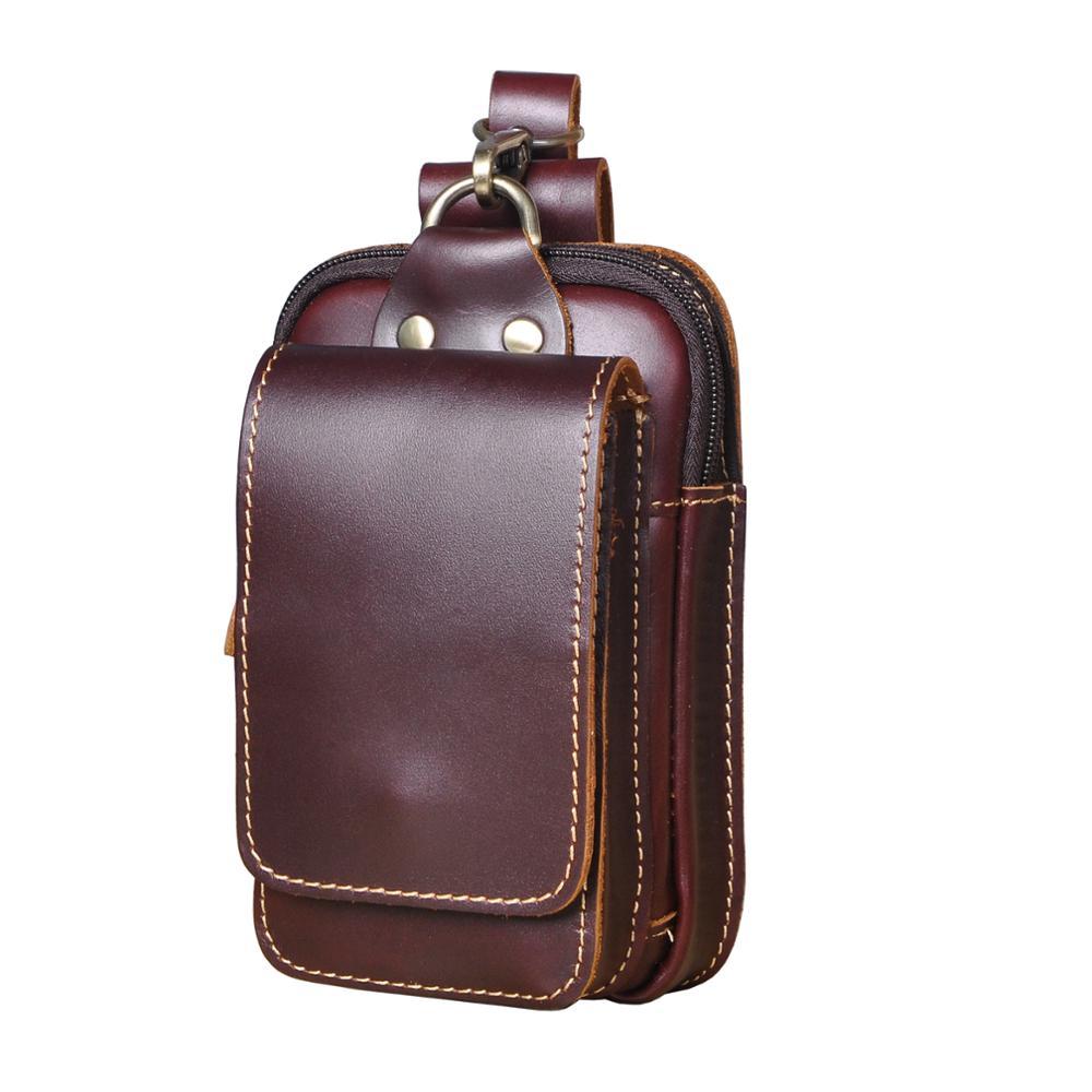 EliteGuard Leather Waist Bag - Genuine Leather Belt Bag for Men
