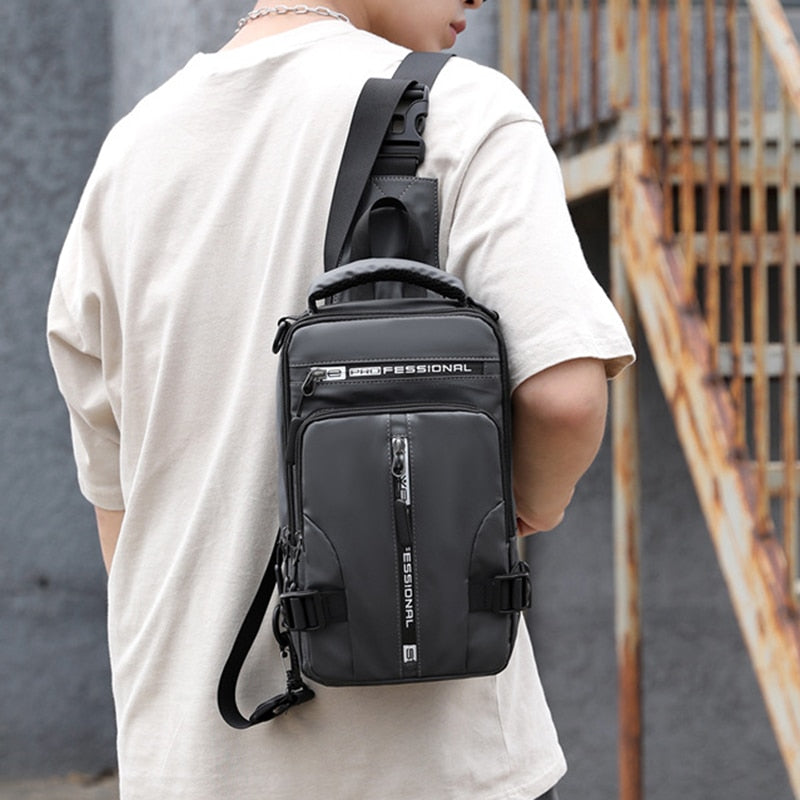 CityTrek Bag - Waterproof Oxford Crossbody with USB Port