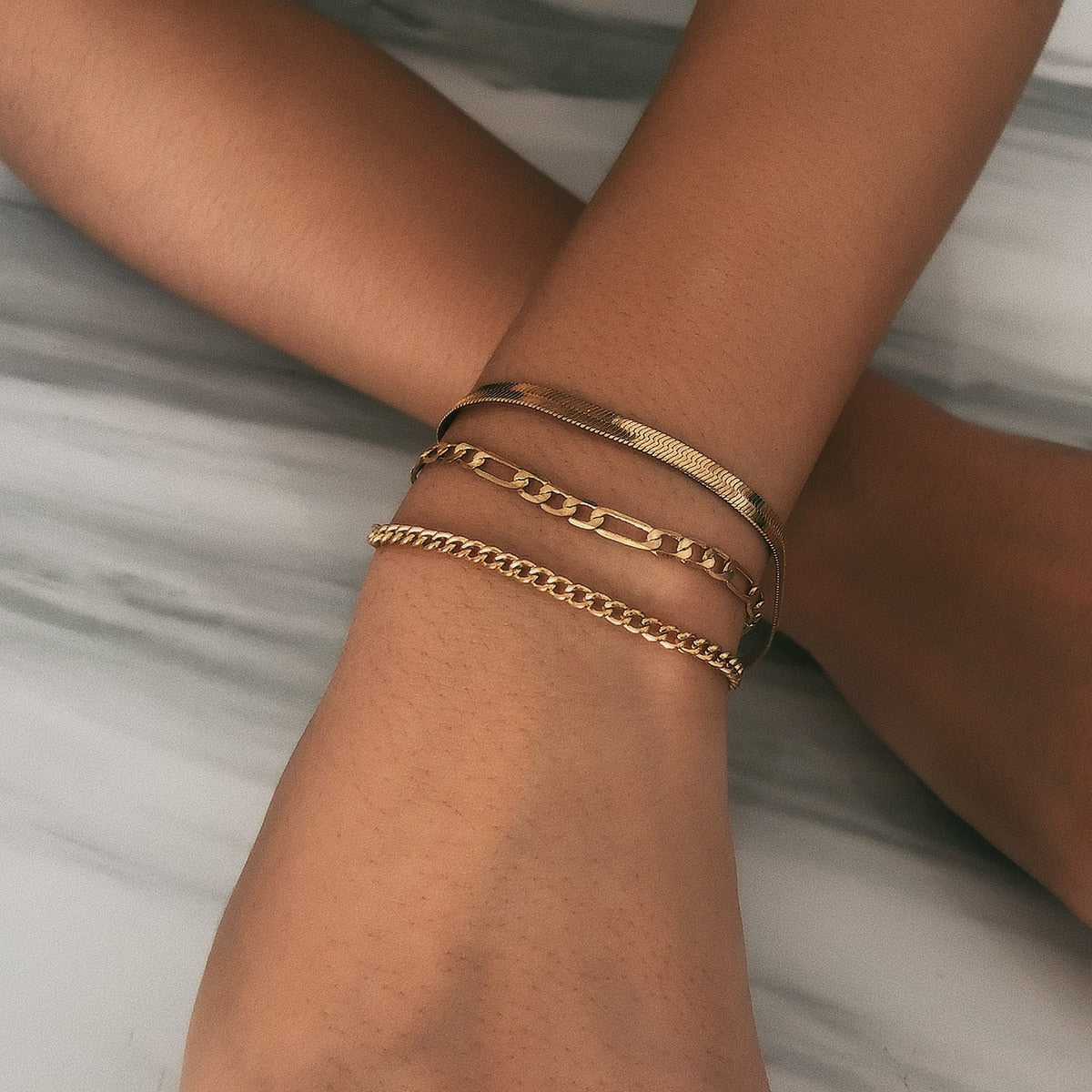 Delicate - 3-Piece Bracelet Set for Women