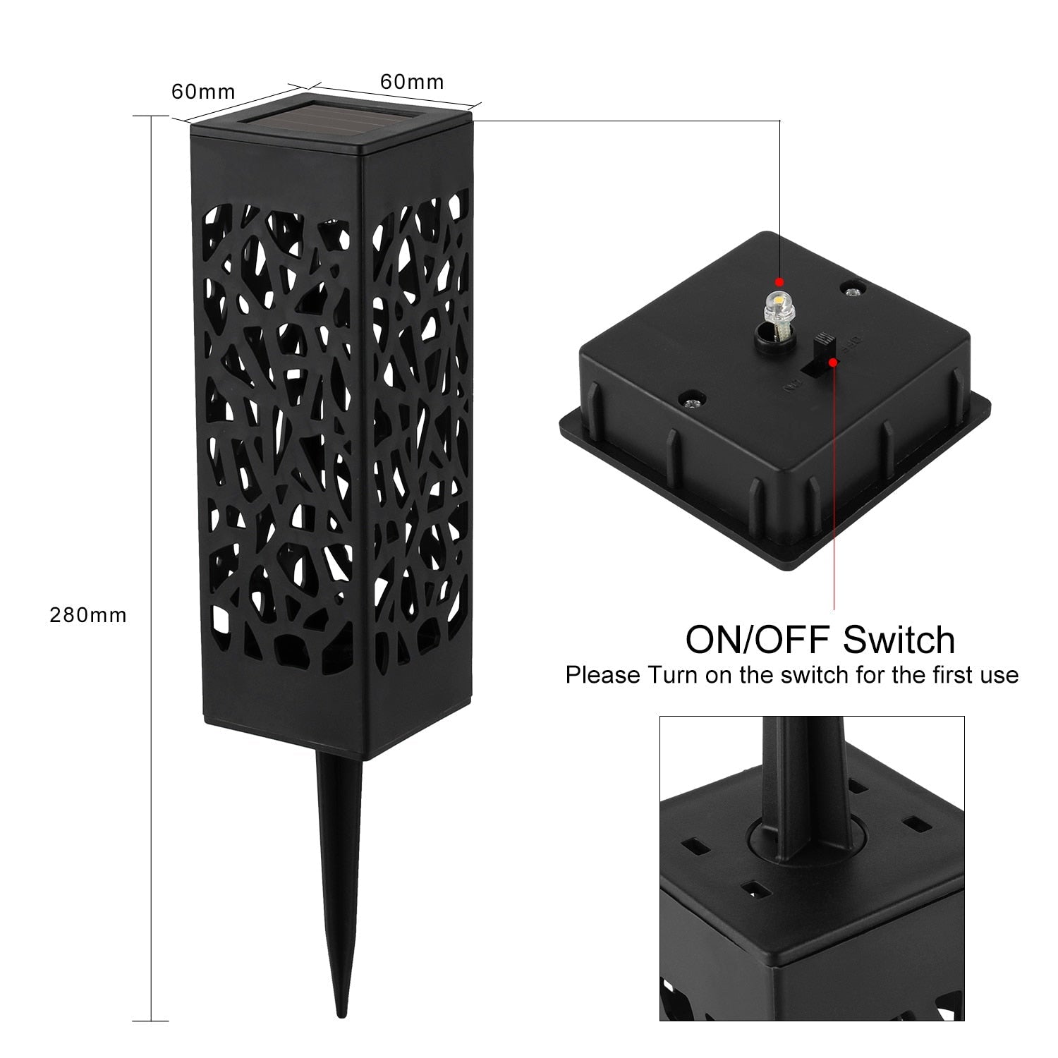 Luxury Solar Garden Lamps - Flame Effect Lanterns