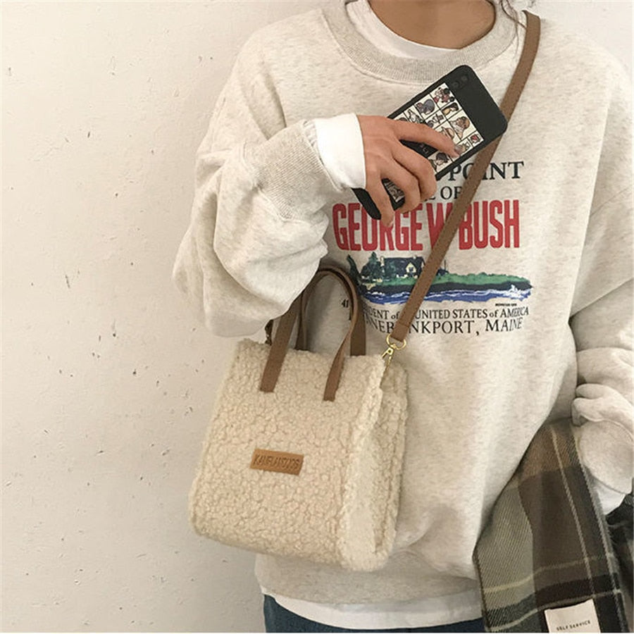 TeddyBag - Soft Plush Shoulder Bag